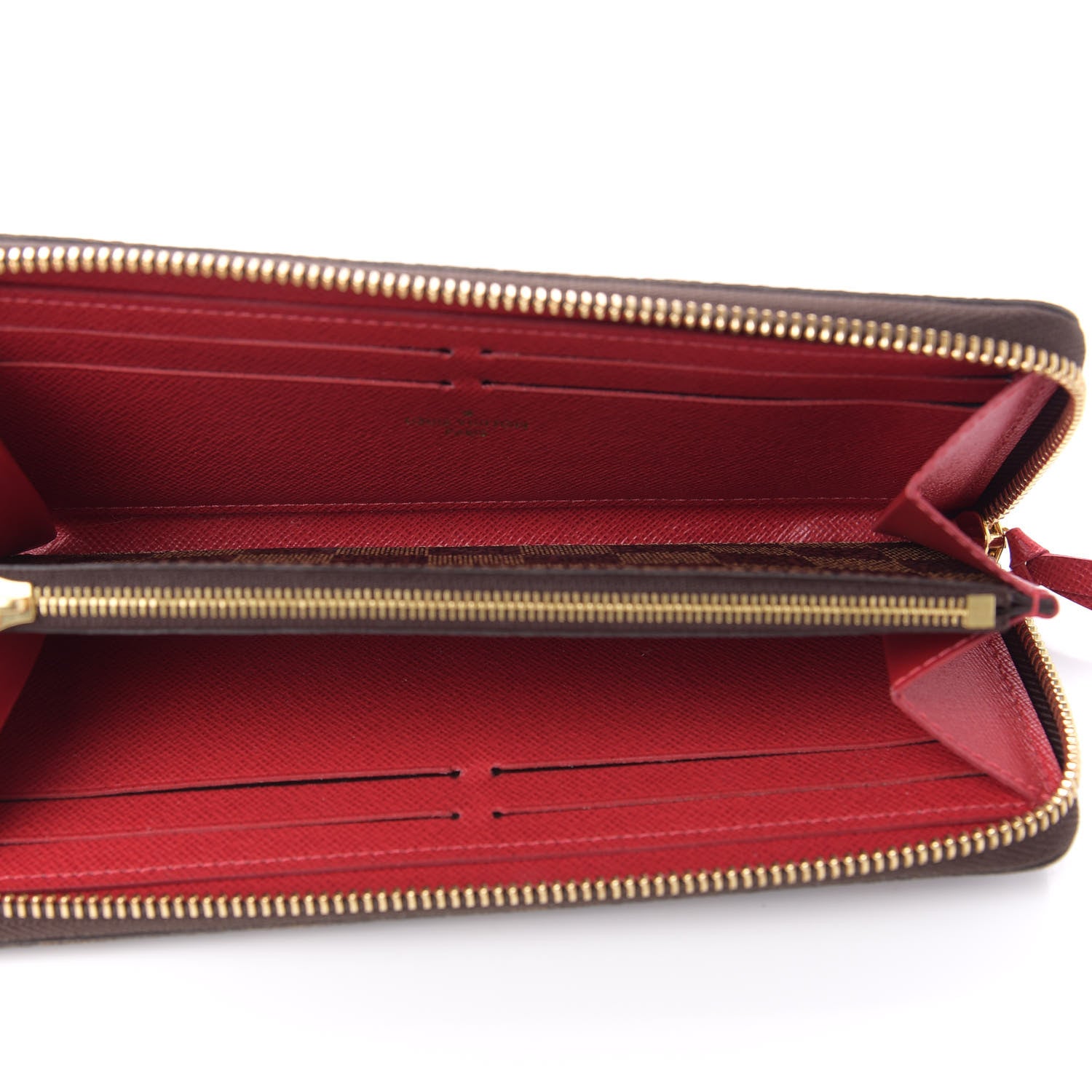 Louis Vuitton Damier Ebene Clemence Wallet Cherry 5 of 8