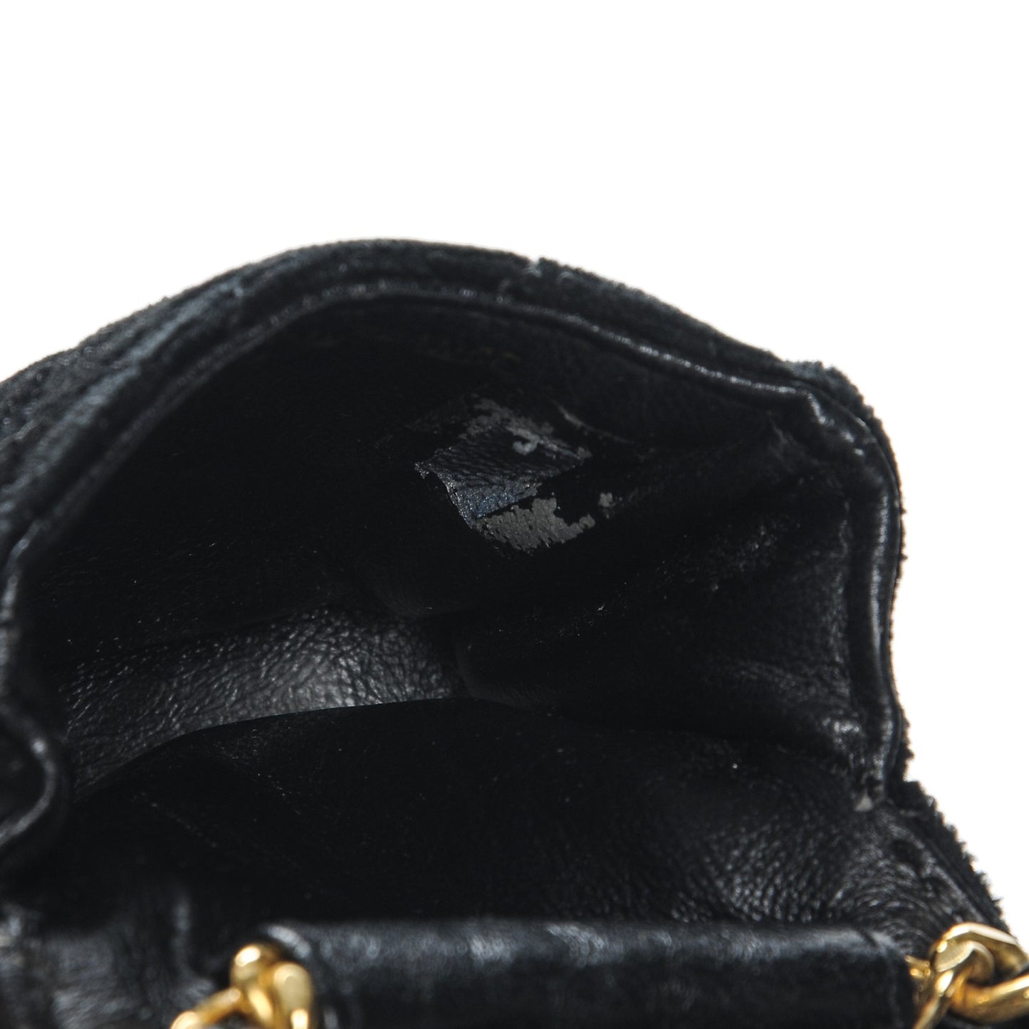 Velvet Quilted Micro Mini Flap Black