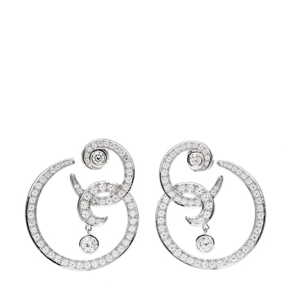 Van Cleef & Arpels 18K White Gold Diamond Birds of Paradise Earrings 1 of 5