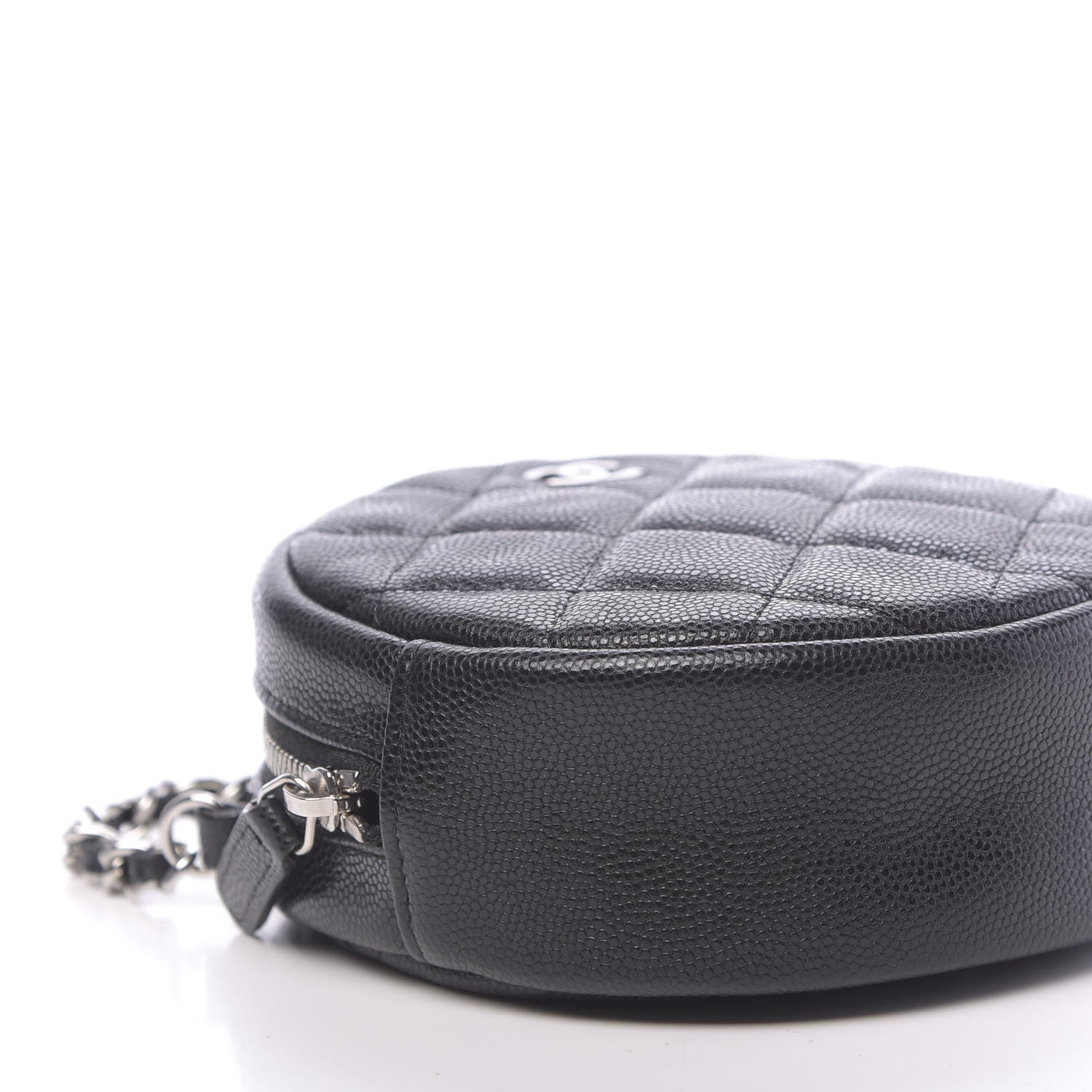Chanel Caviar Quilted Round Clutch With Chain Black 8 of 11