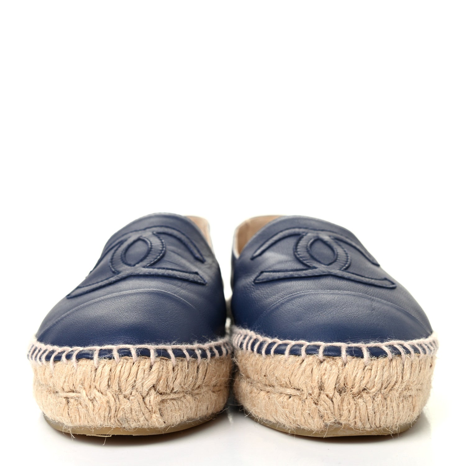 Chanel Lambskin CC Espadrilles 36 Dark Navy 2 of 4