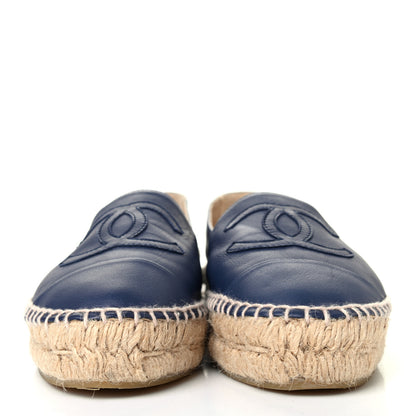 Chanel Lambskin CC Espadrilles 36 Dark Navy 2 of 4