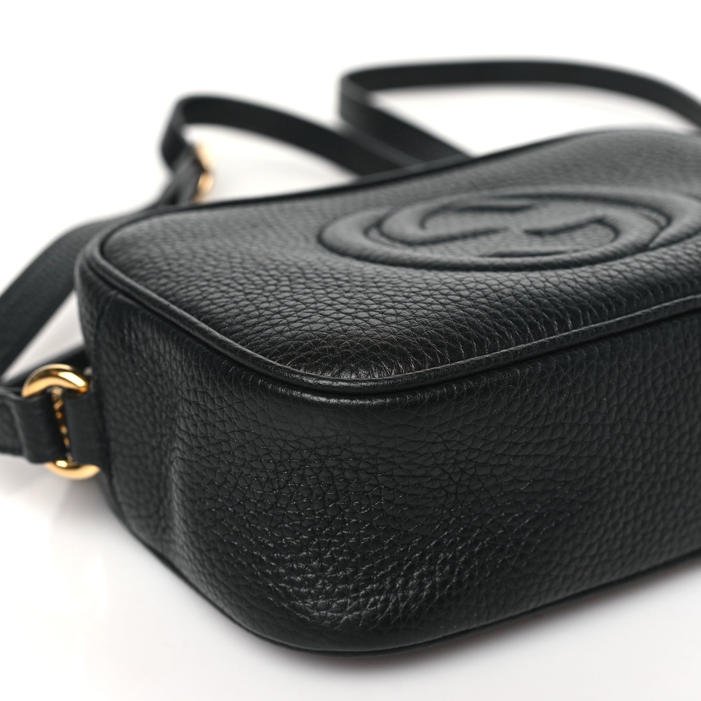 Pebbled Calfskin Mini Soho Disco Bag Black