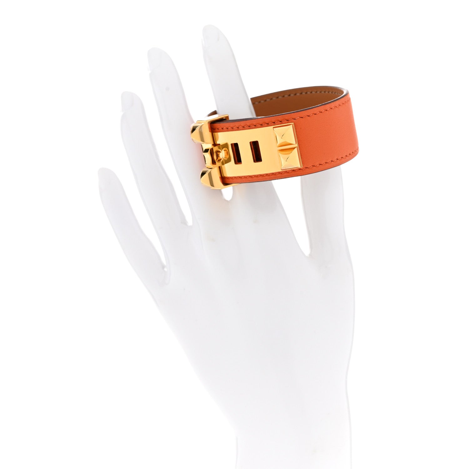 Hermes Swift Collier de Chien CDC 24 Bracelet T2 Orange 2 of 6