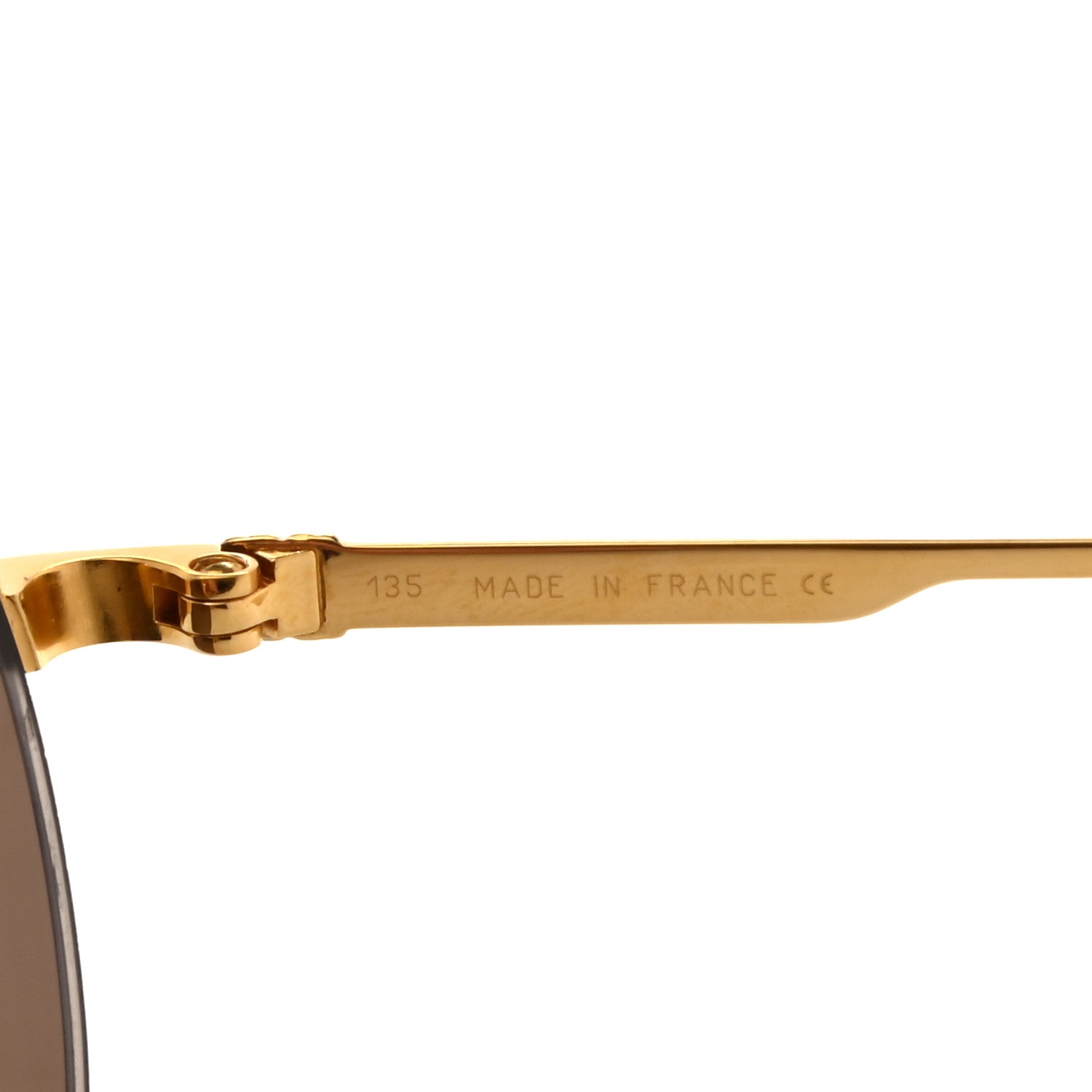 Cartier Metal 61mm Aviator Sunglasses Gold 6 of 10