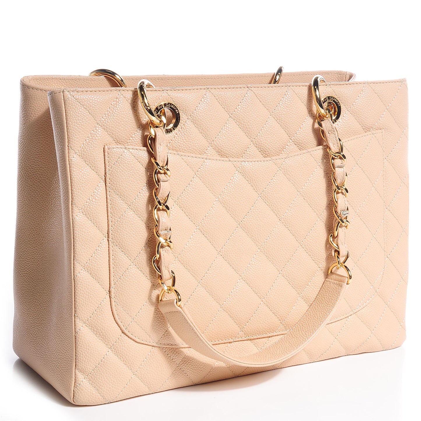 Caviar Grand Shopping Tote GST Beige Clair