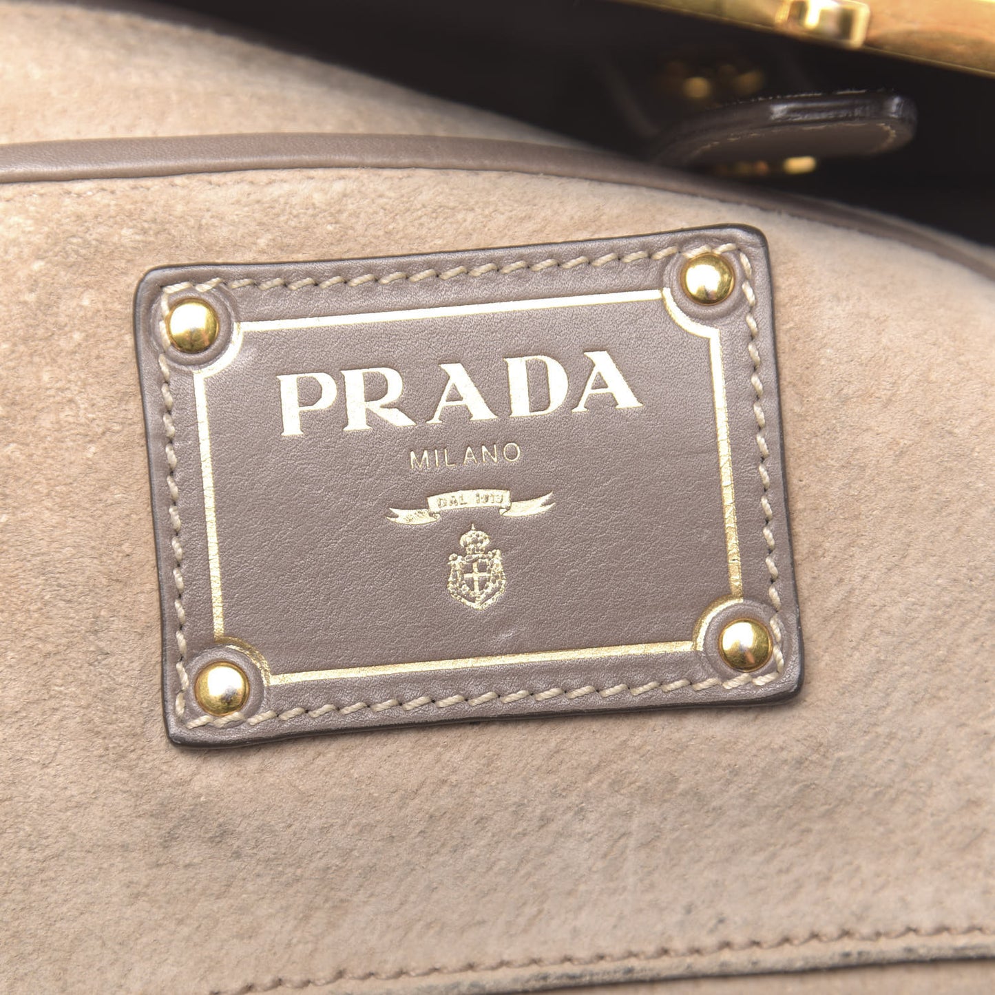 City Calfskin Foldover Pushlock Top Handle Satchel Argilla