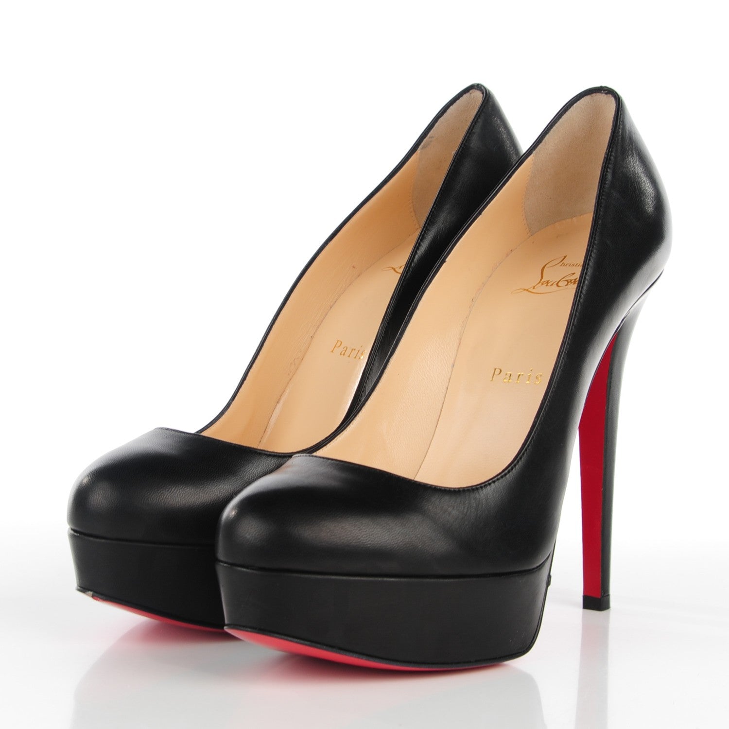 Christian Louboutin Nappa Bianca 140 Pumps 38.5 Black 3 of 7