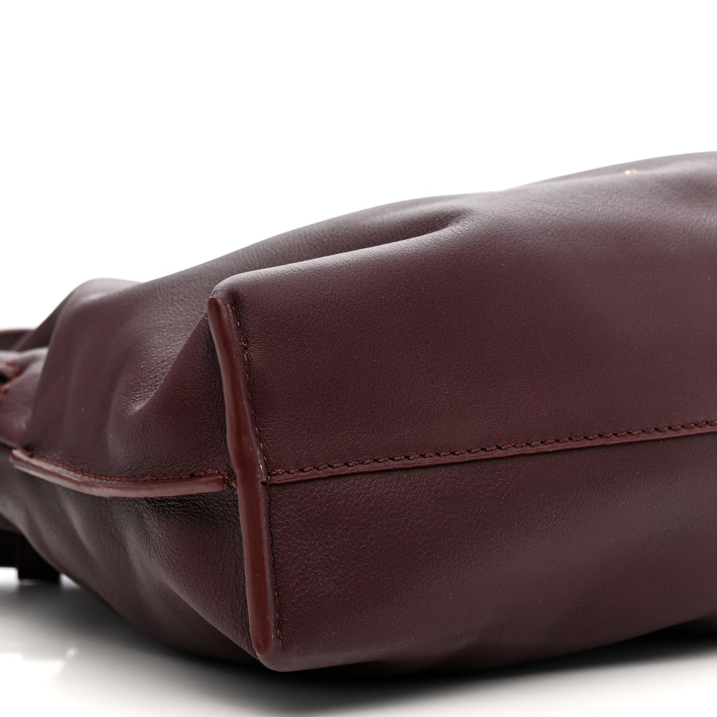 Calfskin Mini Flamenco Knot Clutch Dark Burgundy