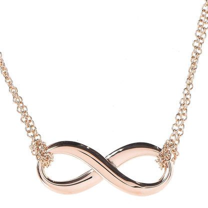 Tiffany 18K Rose Gold Infinity Double Chain Pendant Necklace 4 of 7