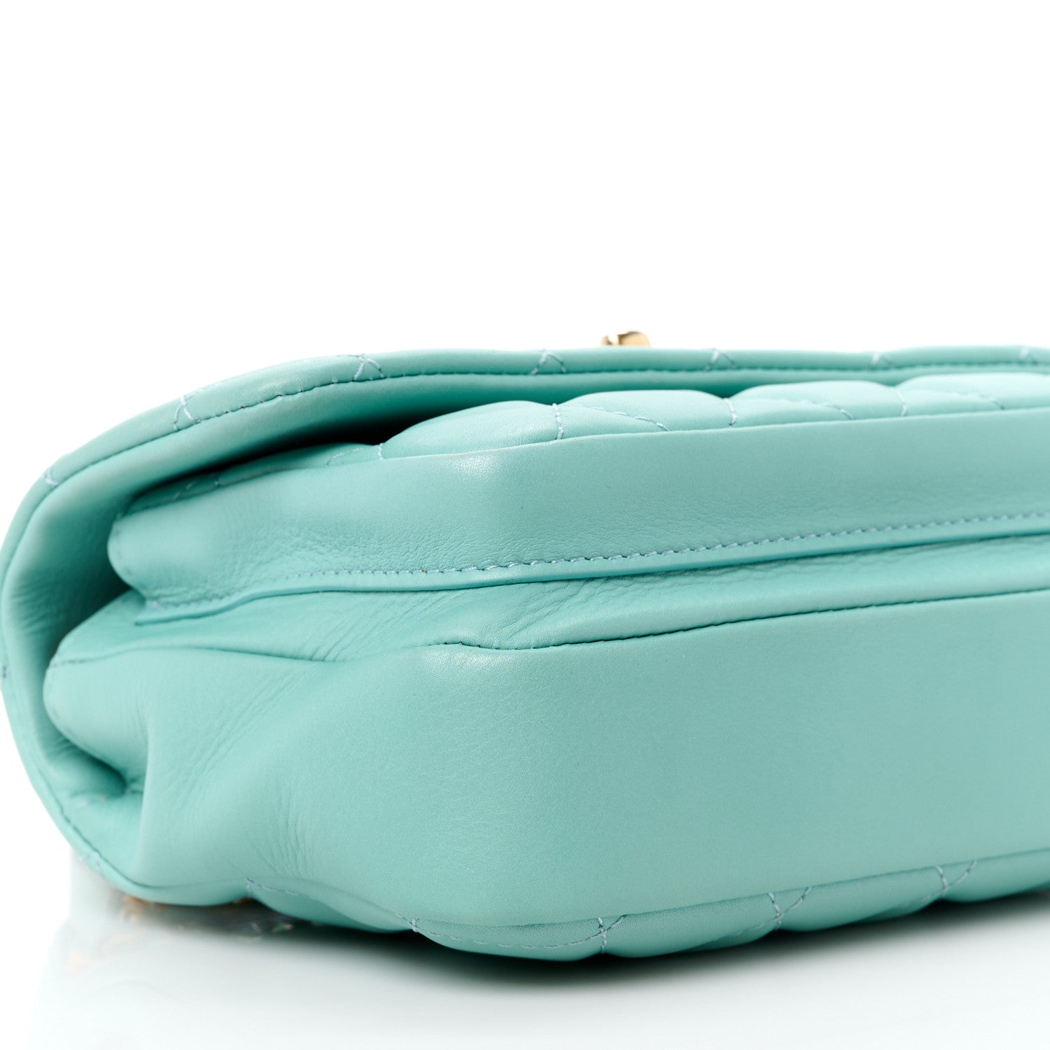 Chanel Calfskin Quilted Top Handle Flap Light Blue 11 of 12