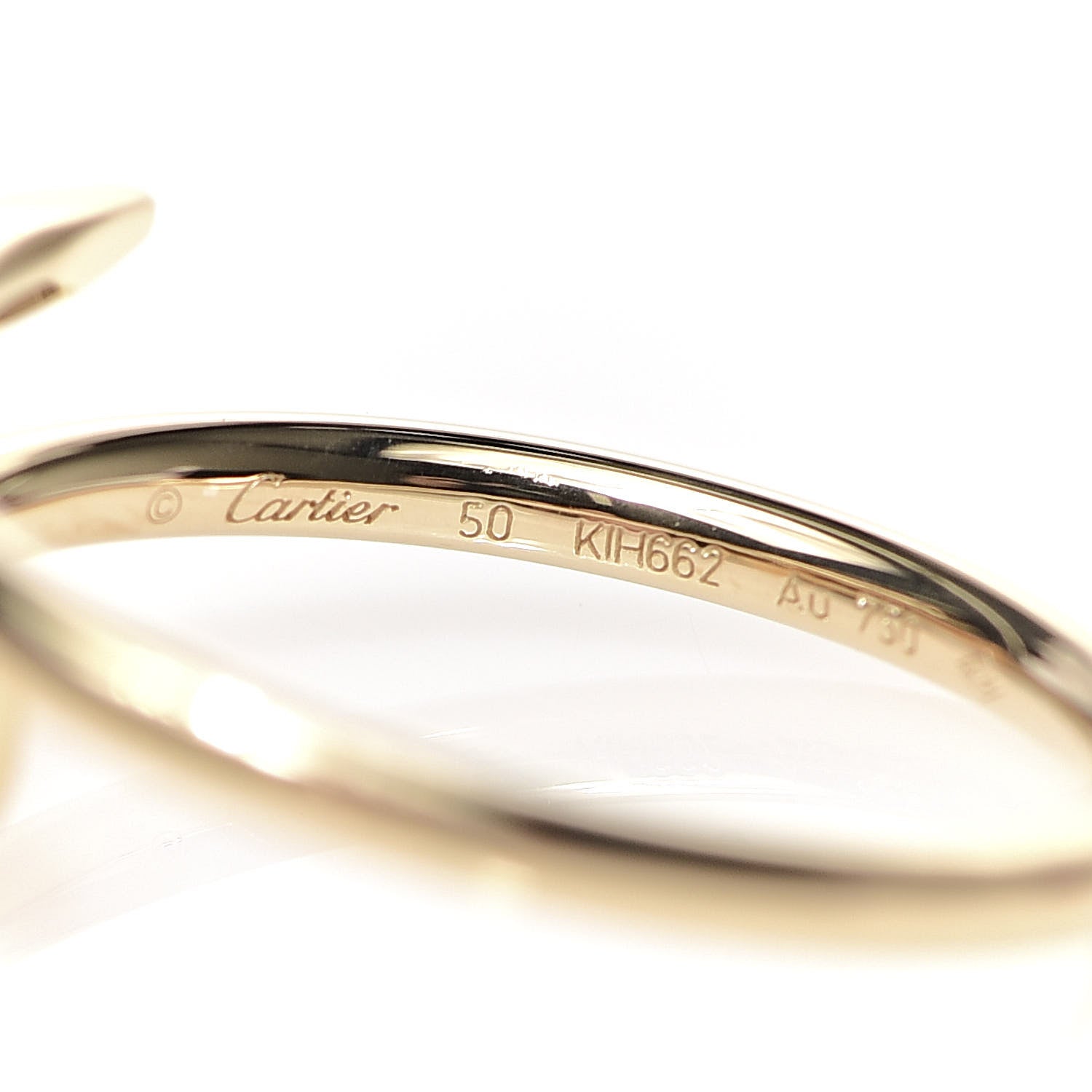 Cartier 18K Yellow Gold Small Juste Un Clou Ring 50 5.25 4 of 5