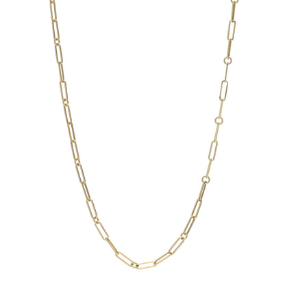 Roberto Coin 18K Yellow Gold Paper Clip Link Necklace 1 of 5