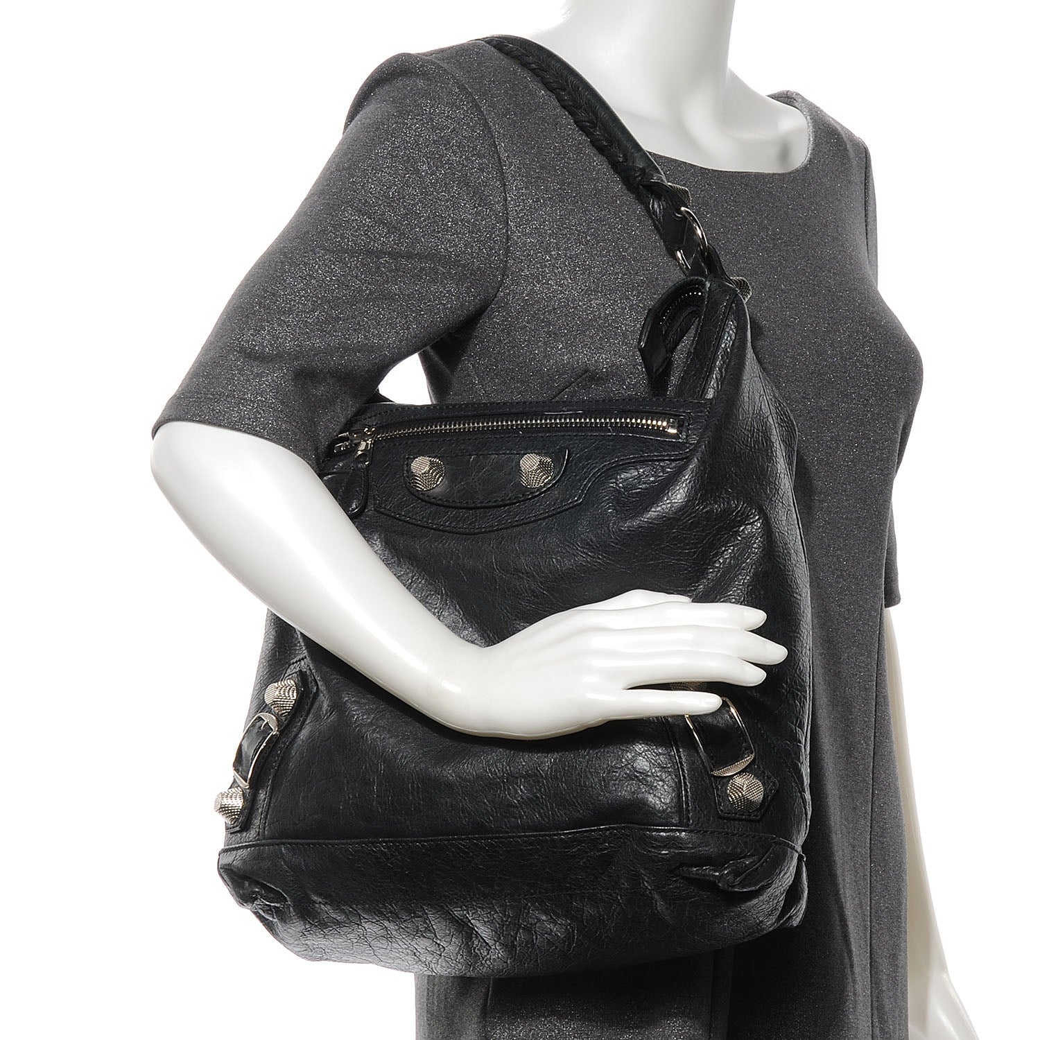 Balenciaga Agneau Giant 21 Silver Hardware Day Hobo Anthracite 2 of 8