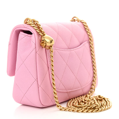 Chanel Caviar Quilted Mini Sweetheart Flap Lilac 3 of 10