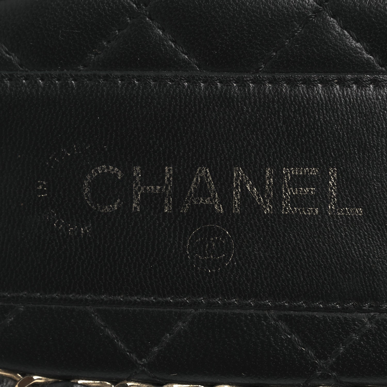Chanel Lambskin Chain Cork Slide Sandals 38 Black 9 of 11