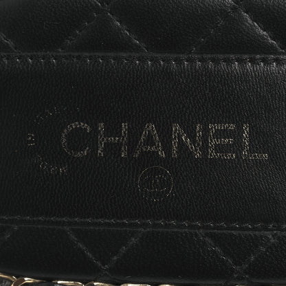 Chanel Lambskin Chain Cork Slide Sandals 38 Black 9 of 11