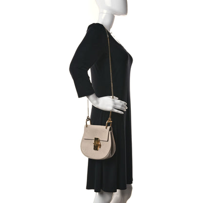 Chloe Calfskin Embossed Small Drew Shoulder Bag Abstract White 2 of 13
