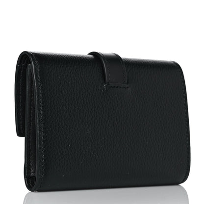 Loewe Grained Calfskin Small Vertical Wallet Black 3 of 9