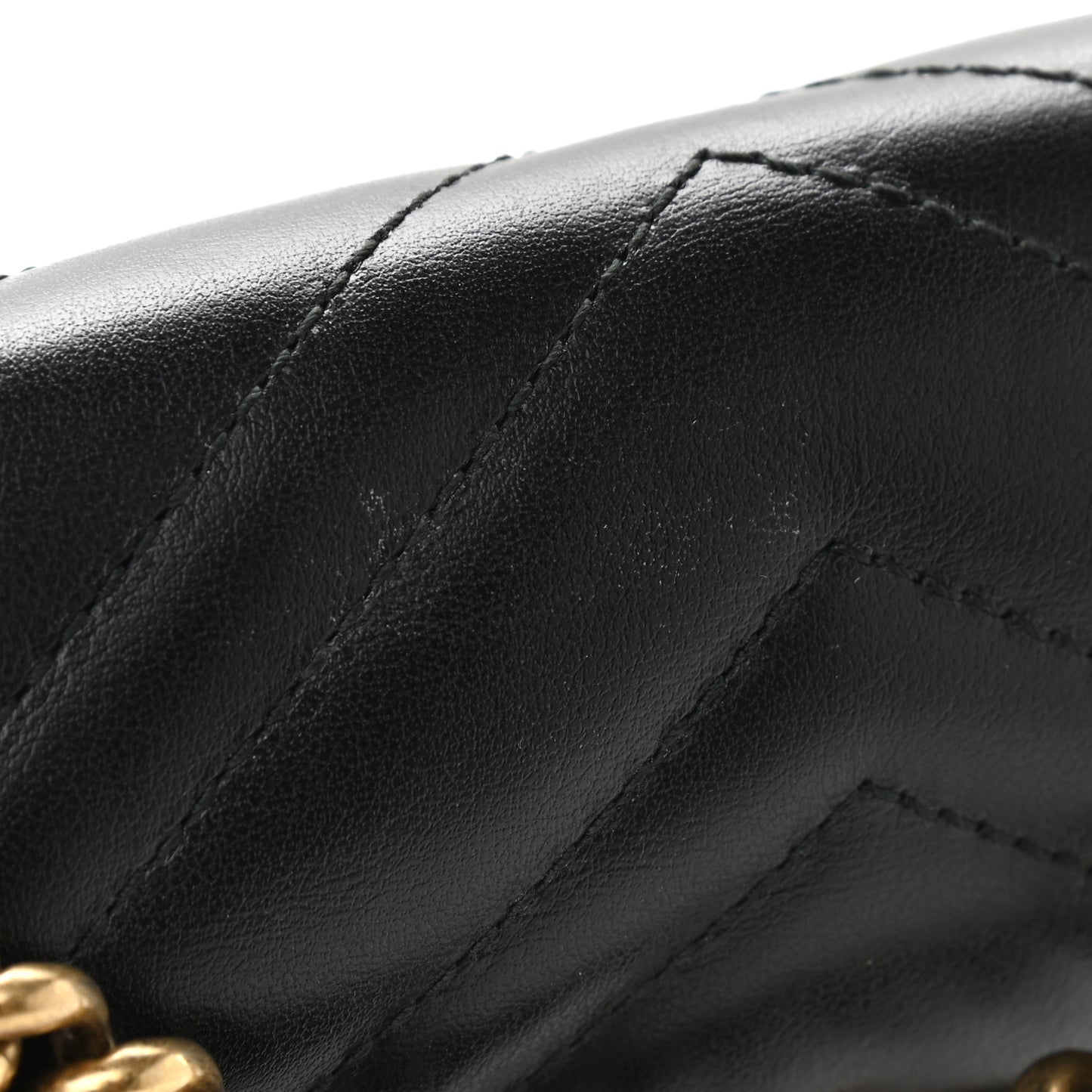 Calfskin Matelasse Mini GG Marmont Shoulder Bag Black