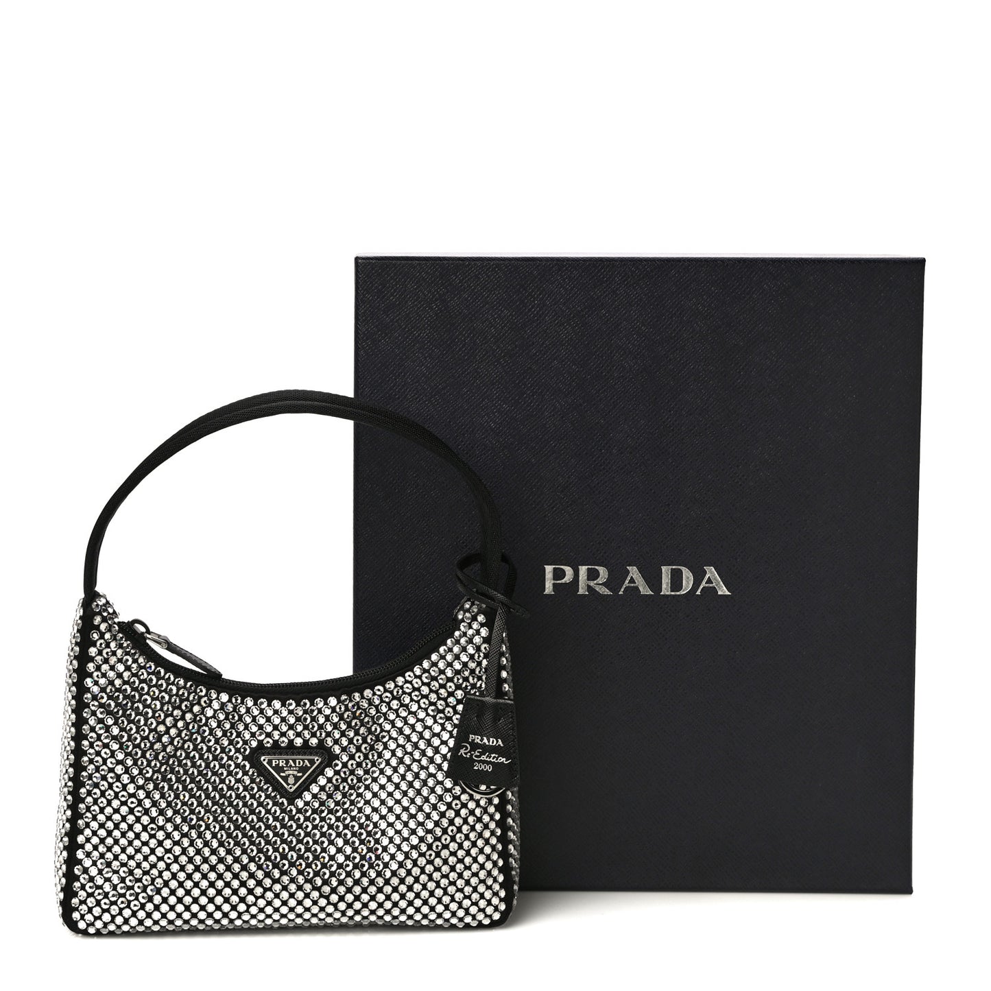 Satin Crystal Mini Re-Edition 2000 Bag Cristal