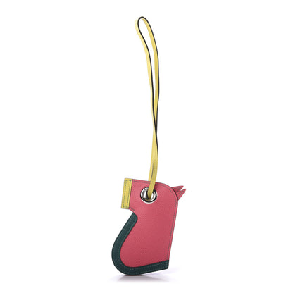 Hermes Epsom Camail Key Holder Rose Azalee Malachite Lime 2 of 5