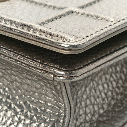 Christian Dior Metallic Grained Calfskin Baby Diorama Flap Bag Champagne 8 of 8