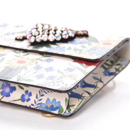 Gucci Calfskin Web Floral Crystal Heart Totem 9 of 15