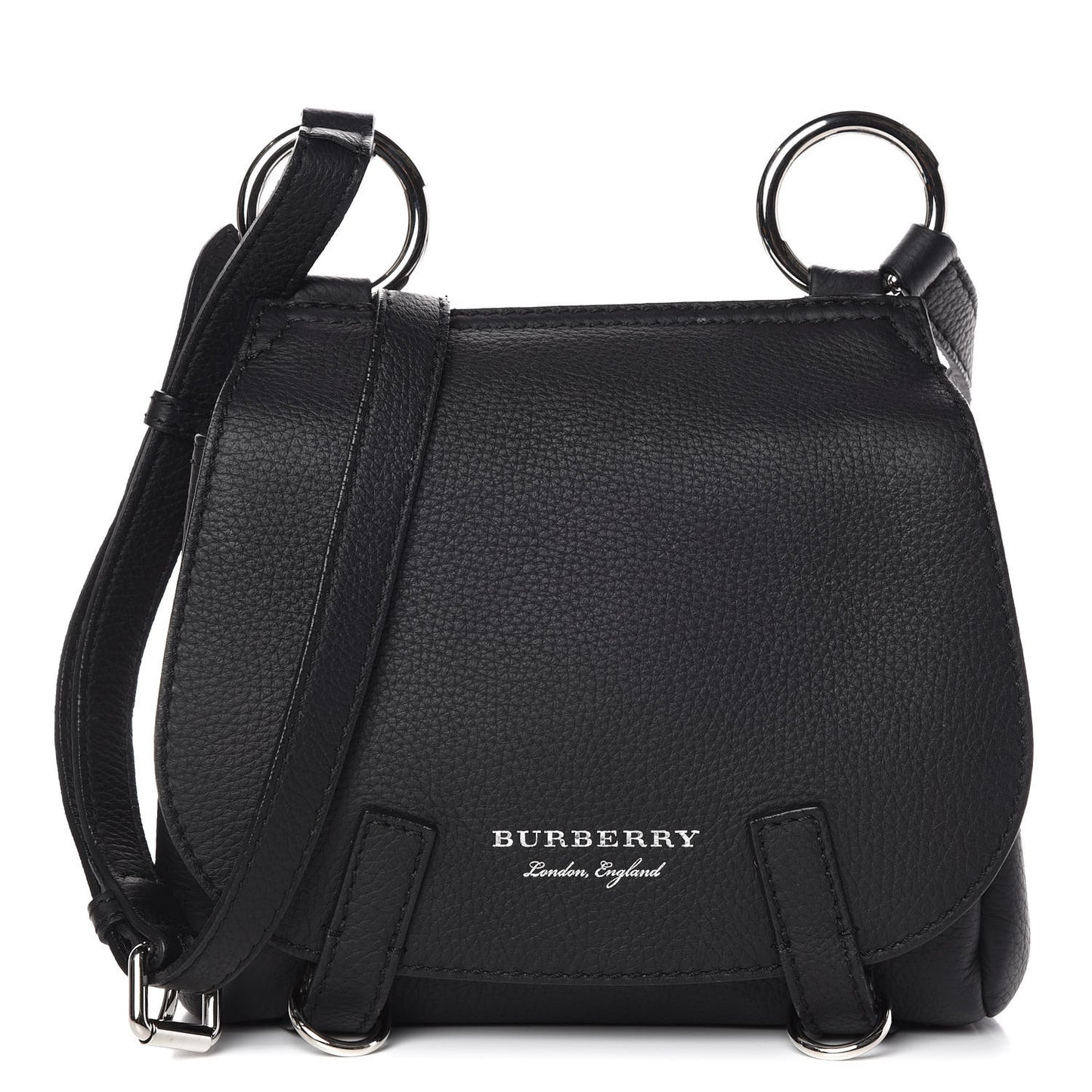 Soft Grain Calfskin Baby Bridle Saddle Bag Black