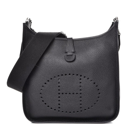 Hermes Taurillon Clemence Evelyne III PM Black 1 of 8