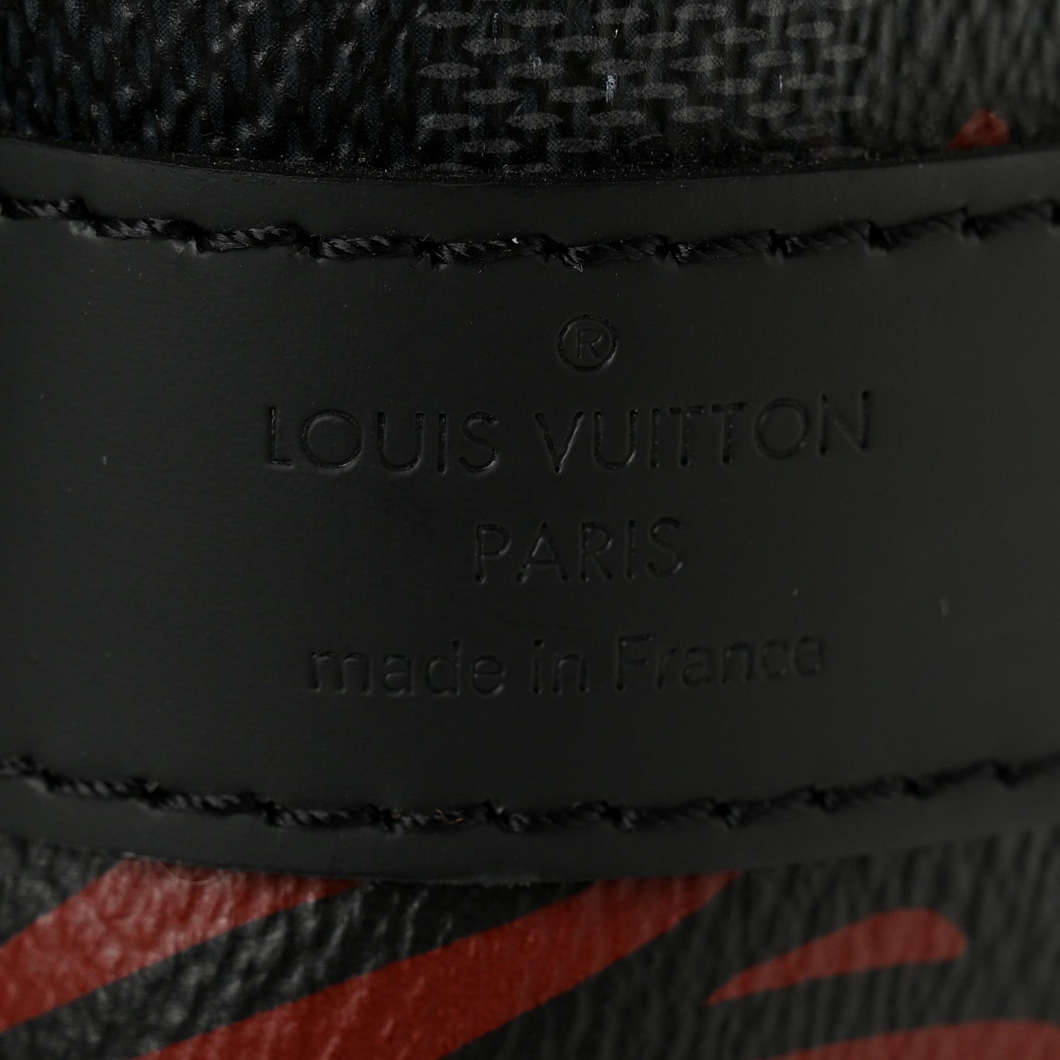 Louis Vuitton Damier Graphite Rope Keepall Bandouliere 45 Red 5 of 10