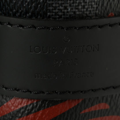 Louis Vuitton Damier Graphite Rope Keepall Bandouliere 45 Red 5 of 10