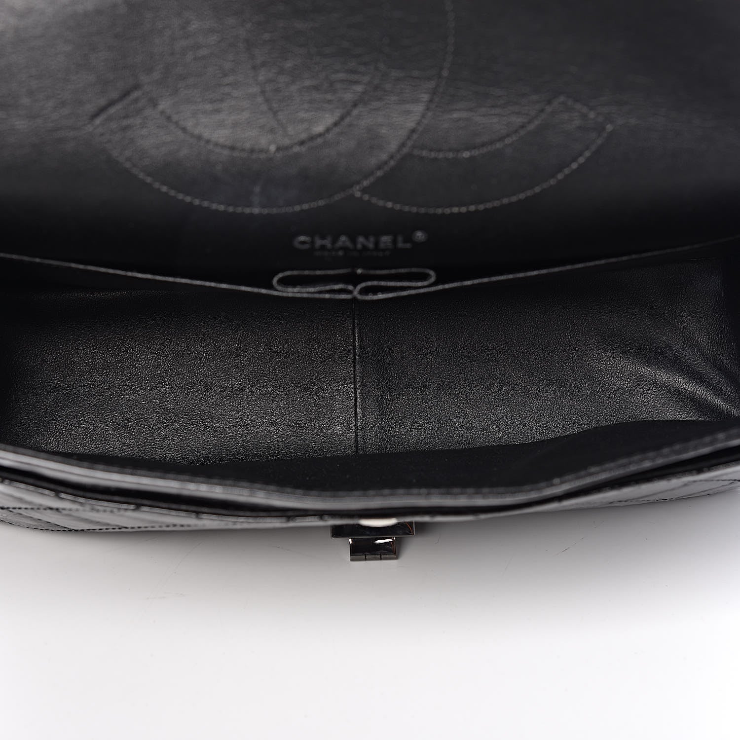 Chanel Glazed Aged Calfskin Quilted 2.55 Reissue 227 Flap So Black 5 of 9