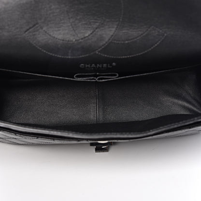 Chanel Glazed Aged Calfskin Quilted 2.55 Reissue 227 Flap So Black 5 of 9