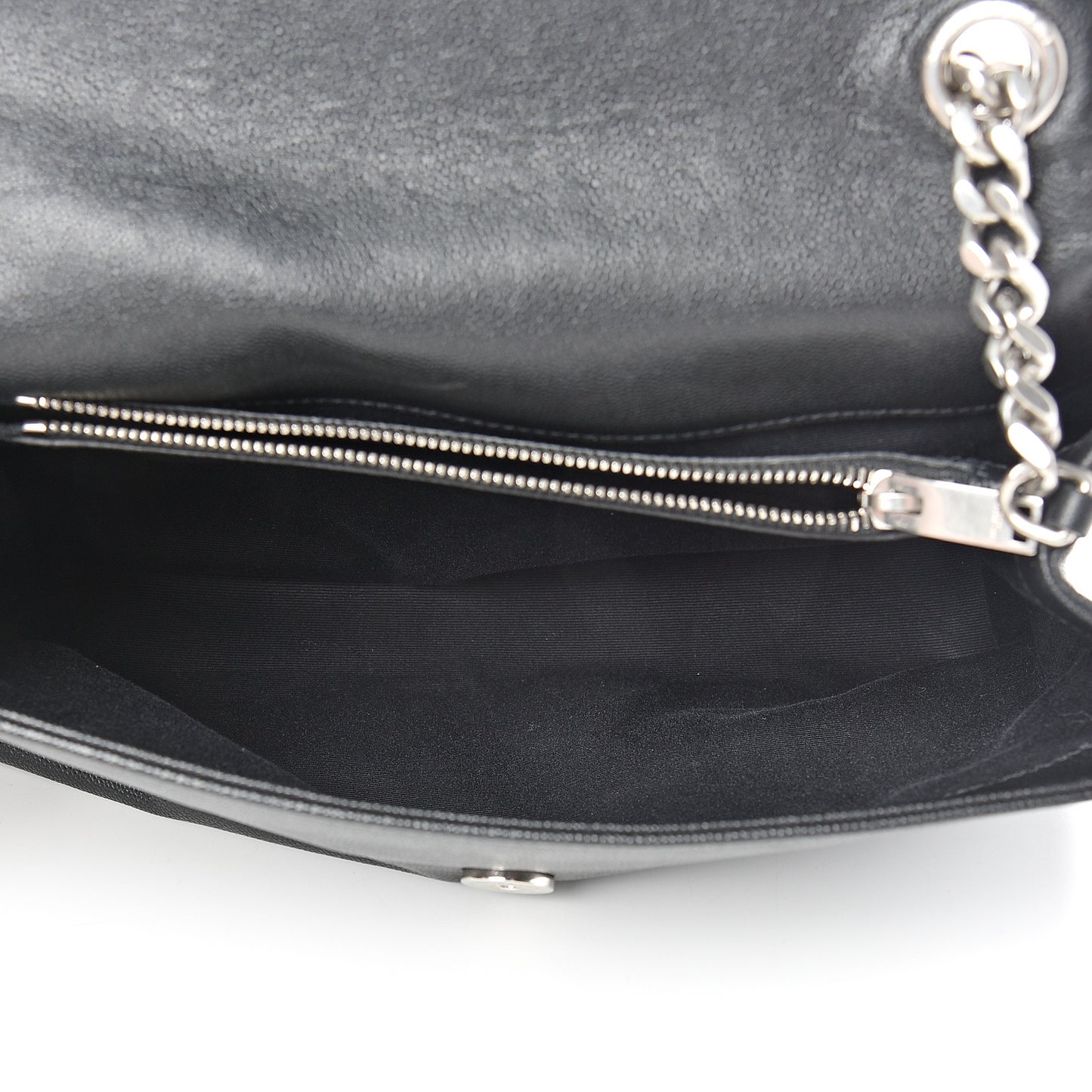 Grain De Poudre Medium West Hollywood Monogram Fold-Over Black