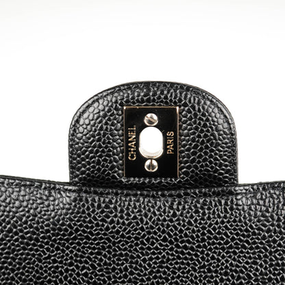 Chanel Caviar Quilted Medium Double Flap Black 8 of 8