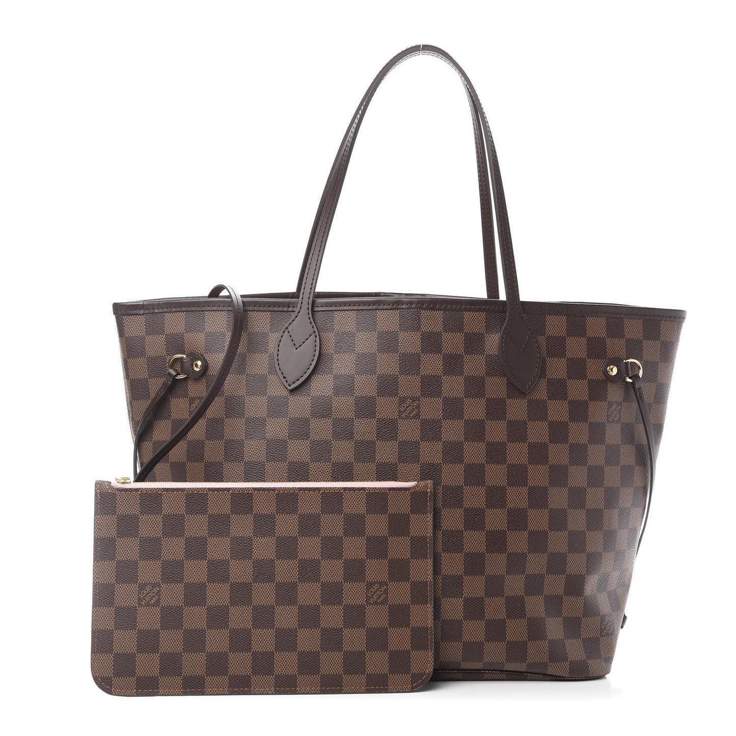 Damier Ebene Neo Neverfull MM Rose Ballerine
