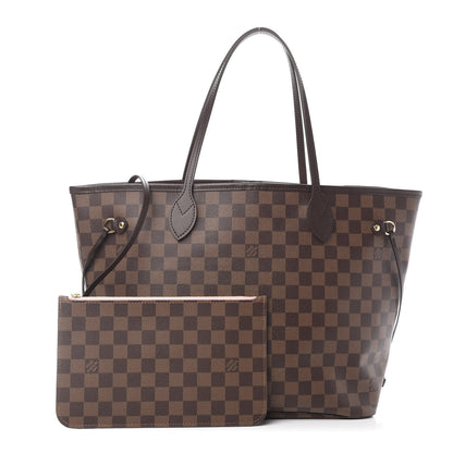Louis Vuitton Damier Ebene Neo Neverfull MM Rose Ballerine 1 of 12
