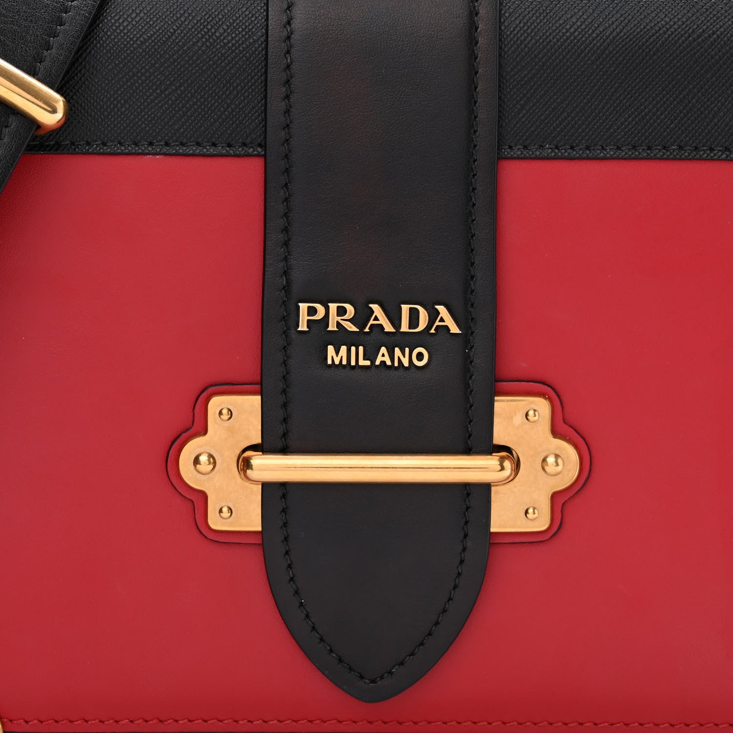 Prada City Calf Saffiano Large Cahier Bag Fuoco Black 6 of 9
