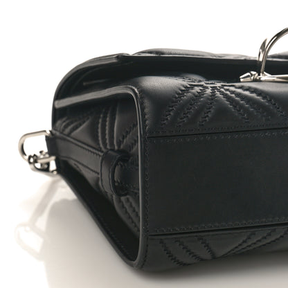 Alexander McQueen Lambskin Floral Stitched The Story Shoulder Bag Black 7 of 8