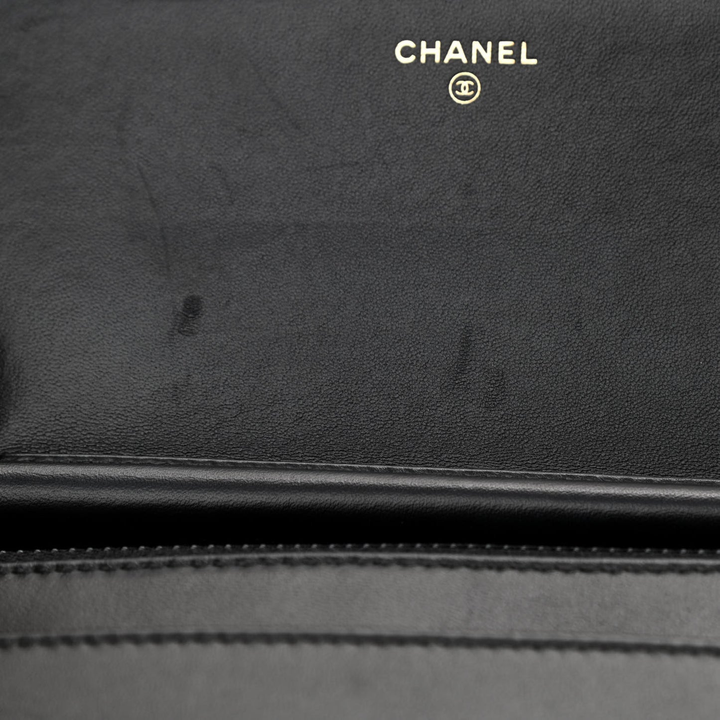 Orylag Lambskin Wallet On Chain Black