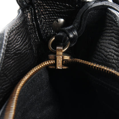 Balenciaga Agneau Lizard Embossed Classic Hardware Hip Black 10 of 11
