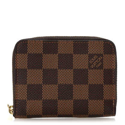 Louis Vuitton Damier Ebene Zippy Coin Purse Rose Ballerine 1 of 8