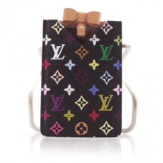 Monogram Multicolor Mirror and Case Pouch Black