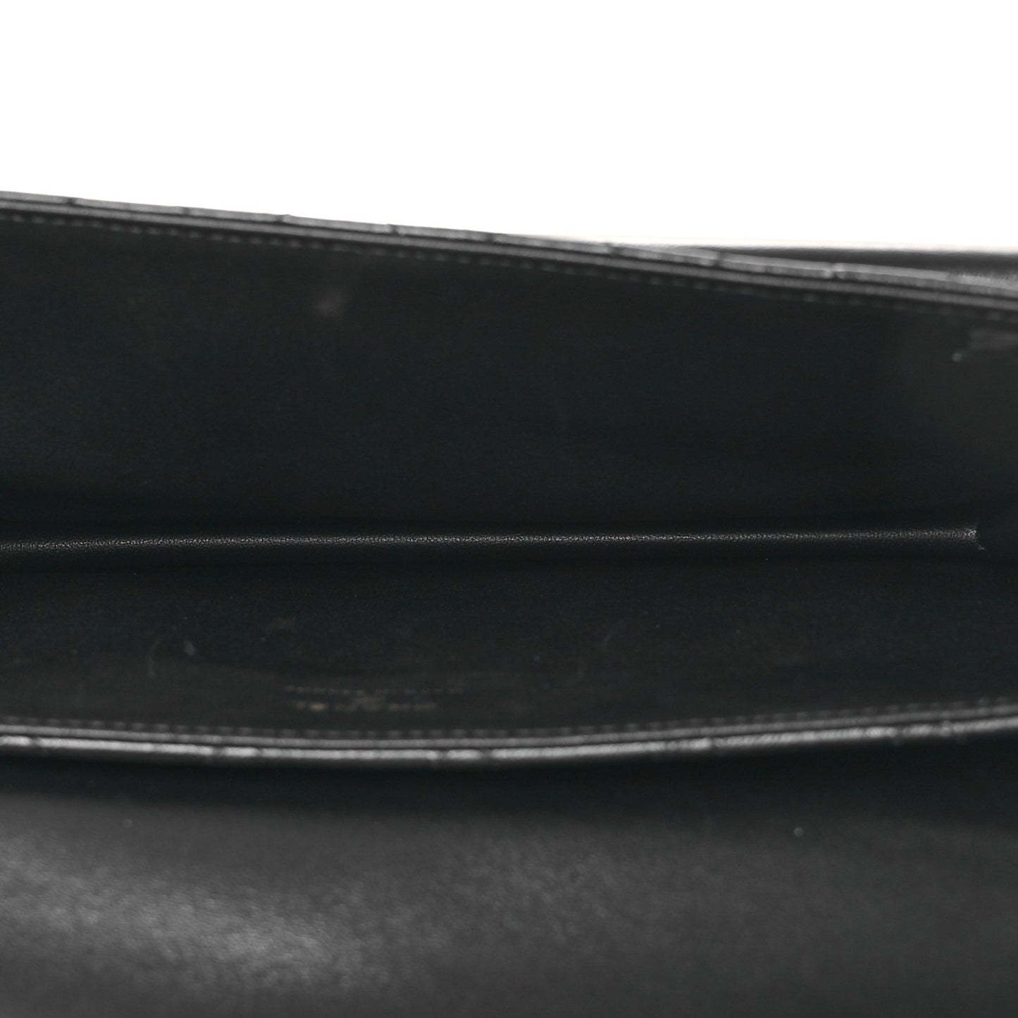 Lambskin Quilted Flap Clutch Black