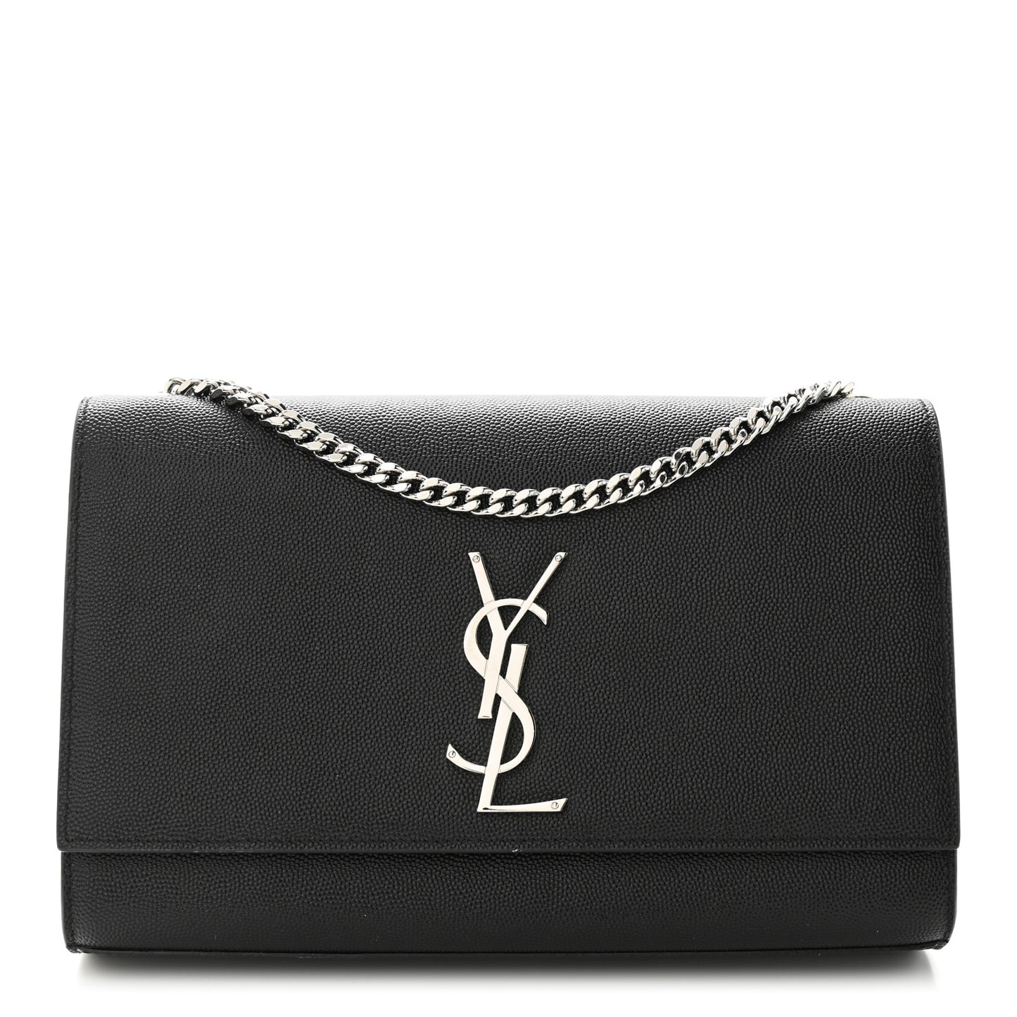 Grain De Poudre Medium Classic Monogram Kate Satchel Black