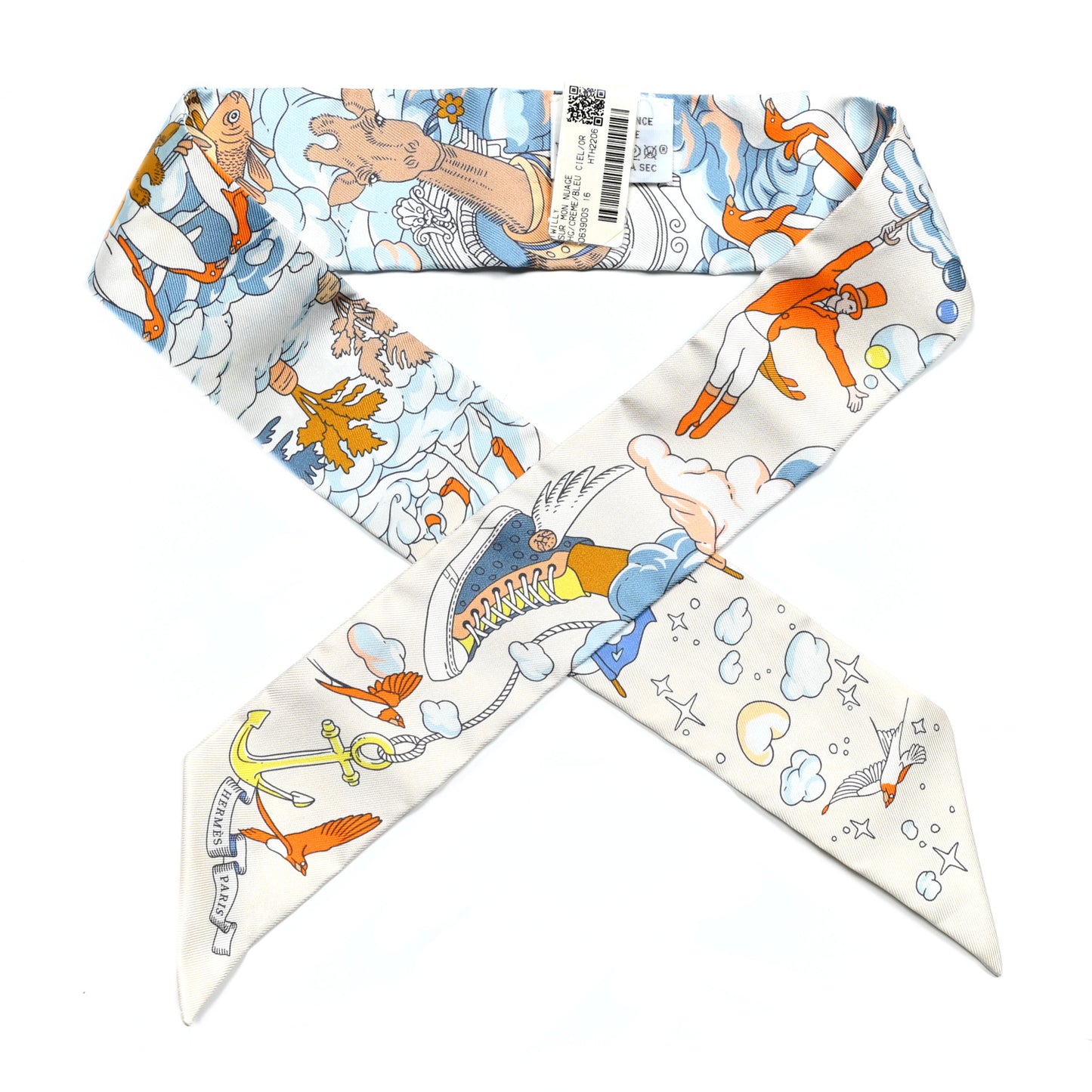 Silk Sur Mon Nuage Twilly Creme Bleu Ciel Orange