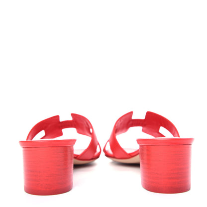 Hermes Calfskin Oasis Sandals 36 Rouge Bali 7 of 11