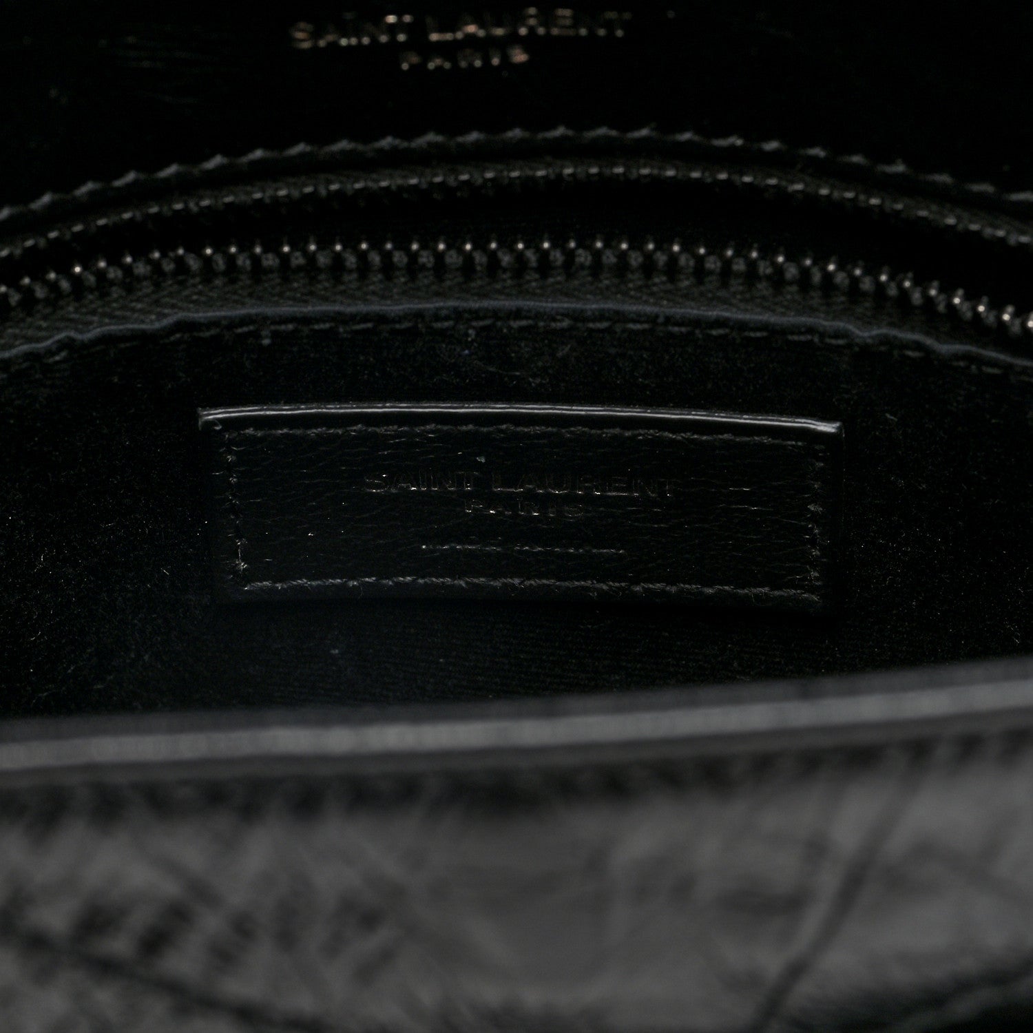 Saint Laurent Crinkled Calfskin Matelasse Monogram Medium Niki Chain Satchel Black 6 of 9