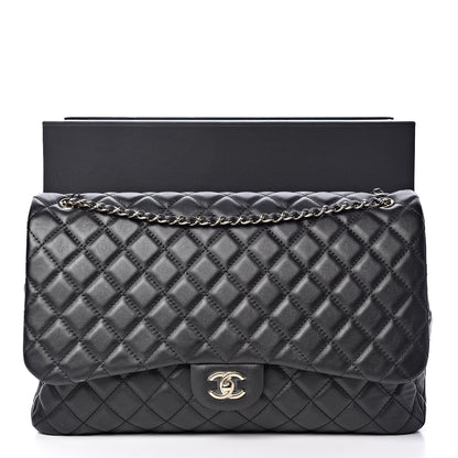 Chanel Calfskin Quilted Small XXL Travel Flap Bag Black 11 of 11